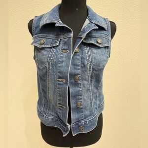 Loft Button-Down Denim Vest - Size XS